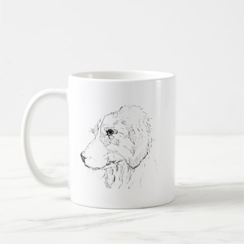 Border Collie Mug – Hand Drawn Ink Dog Coffee Mug