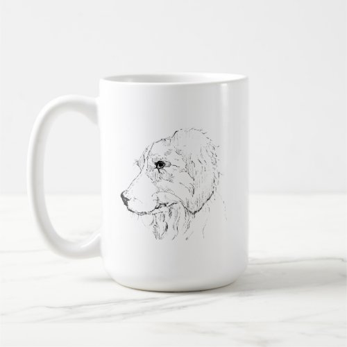 Border Collie Mug – Hand Drawn Ink Dog Coffee Mug