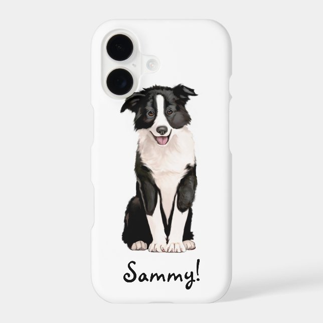 Border Collie Name Customizable Iphone Case (Back)