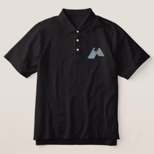 Border Collie On A Frame Embroidered Polo Shirt