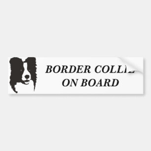 Border Collie On Board Bumper Sticker