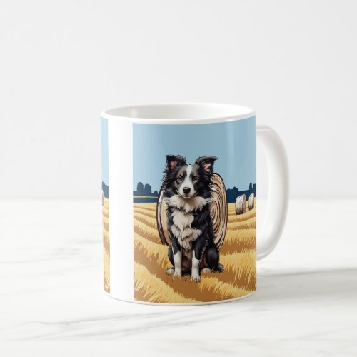 Border Collie on Farm Coffee Mug