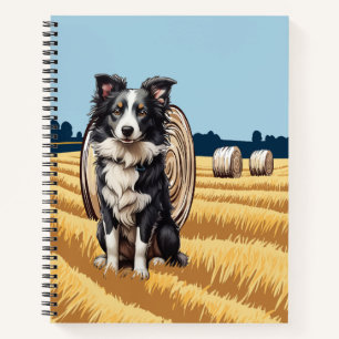 Border Collie on Farm Notebook