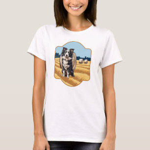 Border Collie on Farm T-Shirt