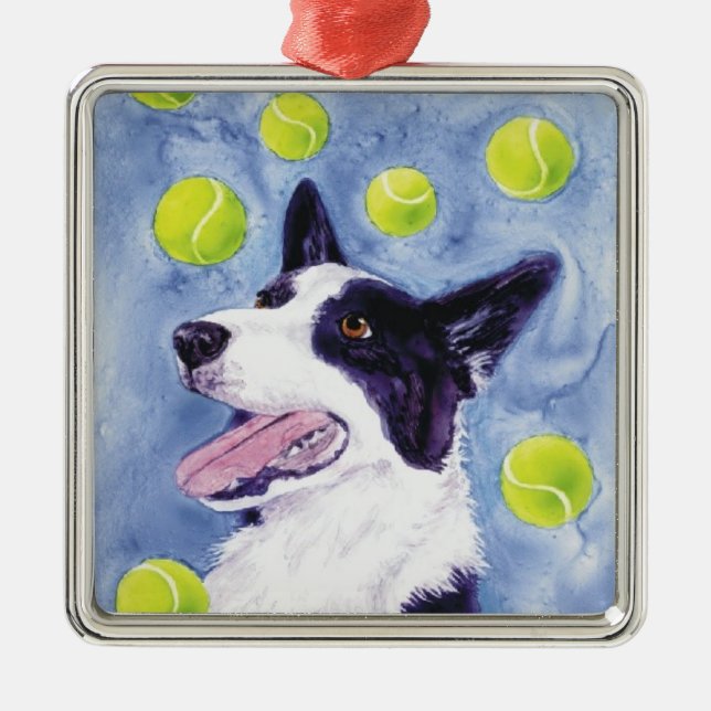 Border Collie Ornament - "Magpie's Gold" (Front)