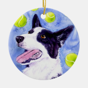 Border Collie Ornament - "Magpie's Gold"