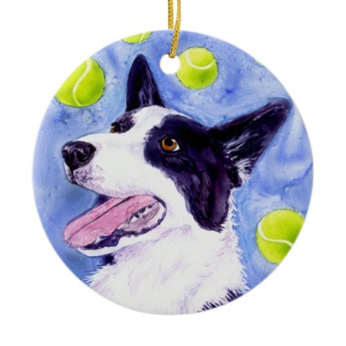 Border Collie Ornament - "Magpie's Gold"