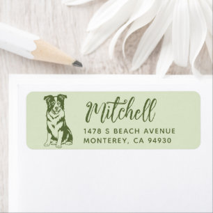 Border Collie Owner Return Address Dog Owner labe Label