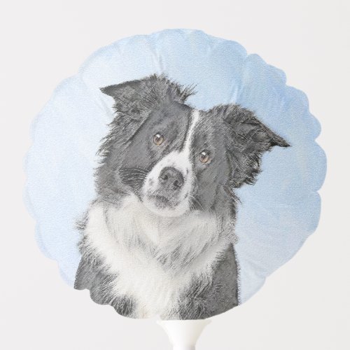 Border Collie Painting _ Cute Original Dog Art Balloon