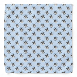 Border Collie Painting - Cute Original Dog Art Bandana