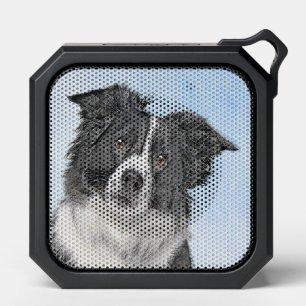 Border Collie Painting - Cute Original Dog Art Bluetooth Speaker