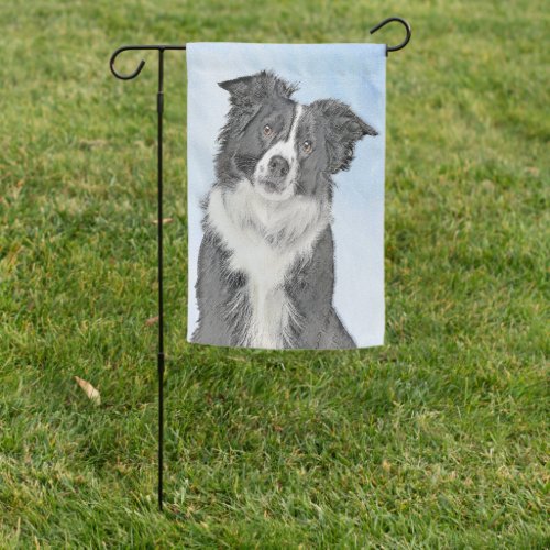 Border Collie Painting _ Cute Original Dog Art Garden Flag