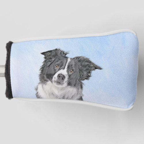 Border Collie Painting _ Cute Original Dog Art Golf Head Cover