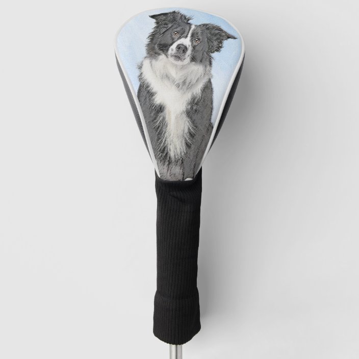 Border Collie Painting Cute Original Dog Art Golf Head Cover