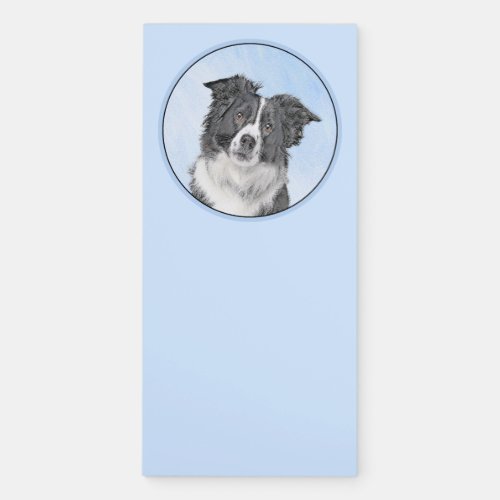 Border Collie Painting _ Cute Original Dog Art Magnetic Notepad