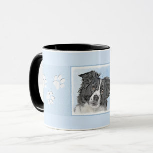 Border Collie Painting - Cute Original Dog Art Mug