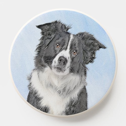 Border Collie Painting _ Cute Original Dog Art PopSocket