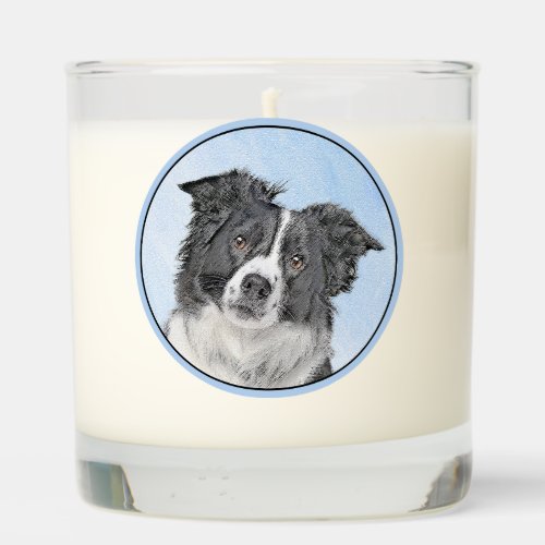 Border Collie Painting _ Cute Original Dog Art Scented Candle