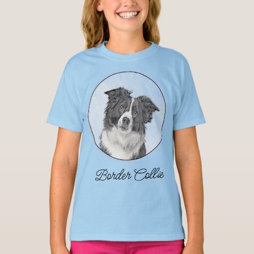 Border Collie Painting _ Cute Original Dog Art T_S T_Shirt