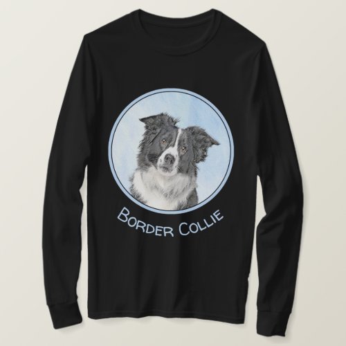 Border Collie Painting _ Cute Original Dog Art T_Shirt