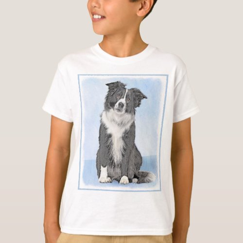 Border Collie Painting _ Cute Original Dog Art T_Shirt