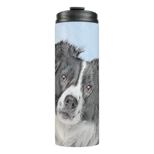 Border Collie Painting _ Cute Original Dog Art Thermal Tumbler