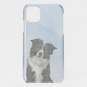 Border Collie Painting - Cute Original Dog Art iPhone 11 Case