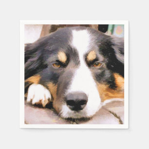 BORDER COLLIE PAPER NAPKINS