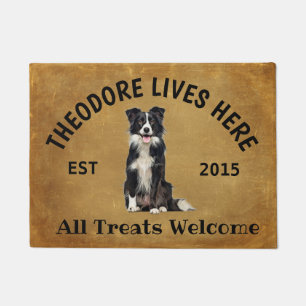 Border Collie Personalized Dog Lover Doormat