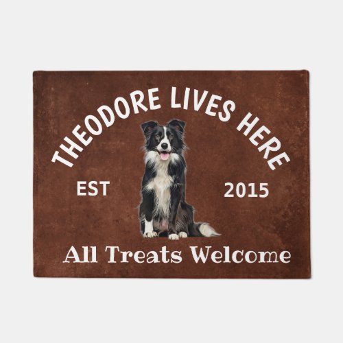Border Collie Personalized Dog Lover Doormat