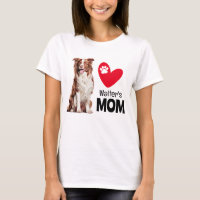 Border Collie Personalized Mom T-Shirt
