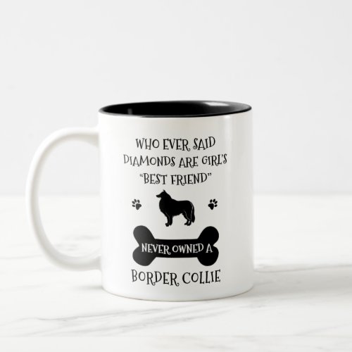 Border Collie Pet Dog Best Friend Two_Tone Coffee Mug