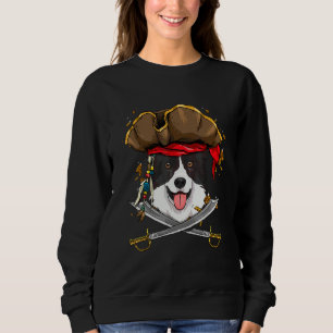 Border Collie Pirate Kids Dog Pirate Pumpkin  Hall Sweatshirt