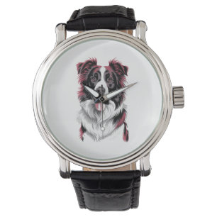Border Collie Portrait in Vibrant Detail for Dog Watch