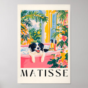 Border Collie Print, Funny Bathroom Wall Art, Aest Poster