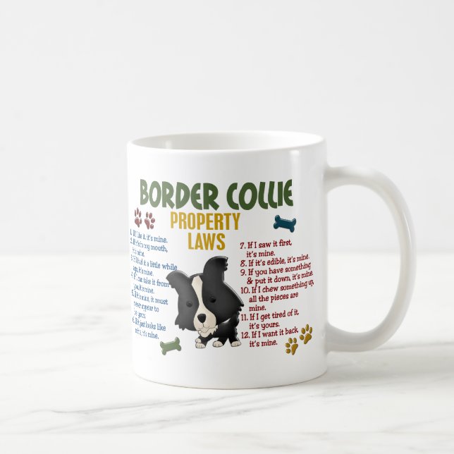 Border Collie Property Laws 4 Coffee Mug (Right)