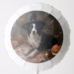 Border Collie Pumpkins Halloween Scary Balloon