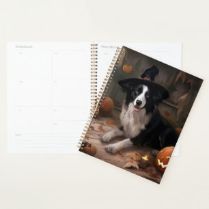 Border Collie Pumpkins Halloween Scary Planner