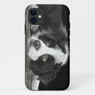 Border Collie Pup - "Tell Me More About 'Sheep'" iPhone 11 Case
