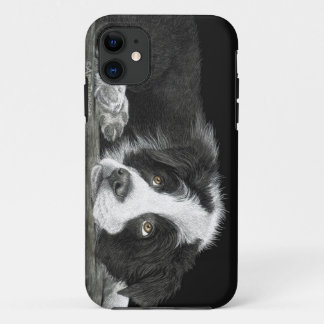 Border Collie Pup - "Tell Me More About 'Sheep'" iPhone 11 Case