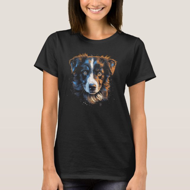 Border Collie Puppy Australian Shepherd Dog Dogs G T-Shirt (Front)