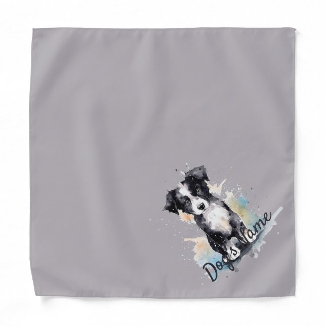 Border Collie puppy Bandana (Front)