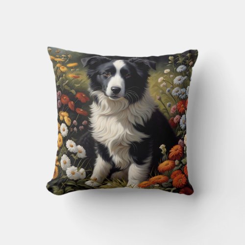 Border Collie puppy dog beautiful cute pillow