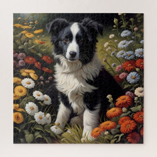 Border Collie Puppy Dog Beautiful Jigsaw Puzzle