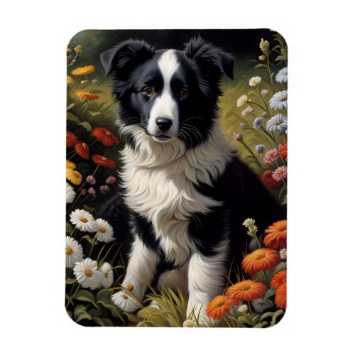 Border Collie Puppy Dog Beautiful Magnet