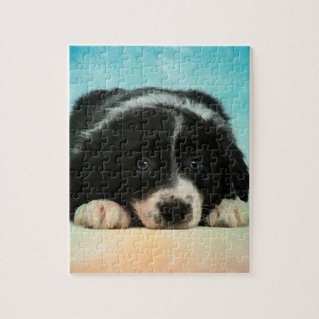 Border Collie Puppy Jigsaw Puzzle (Vertical)