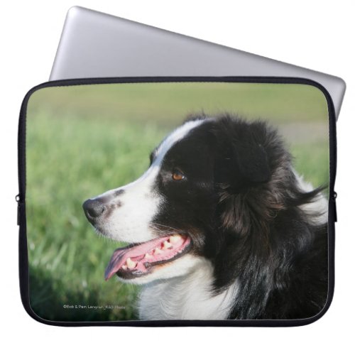 Border Collie Puppy Laying Down Laptop Sleeve