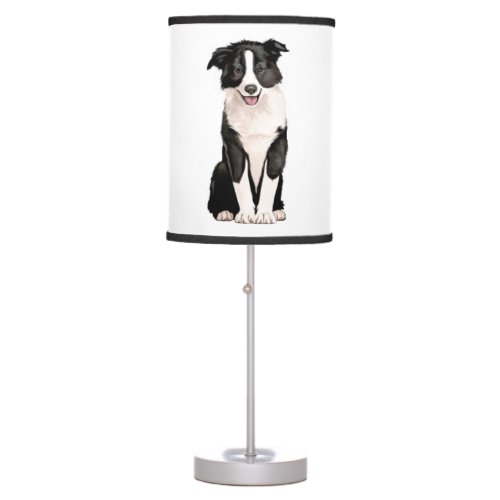 Border Collie Puppy Table Lamp