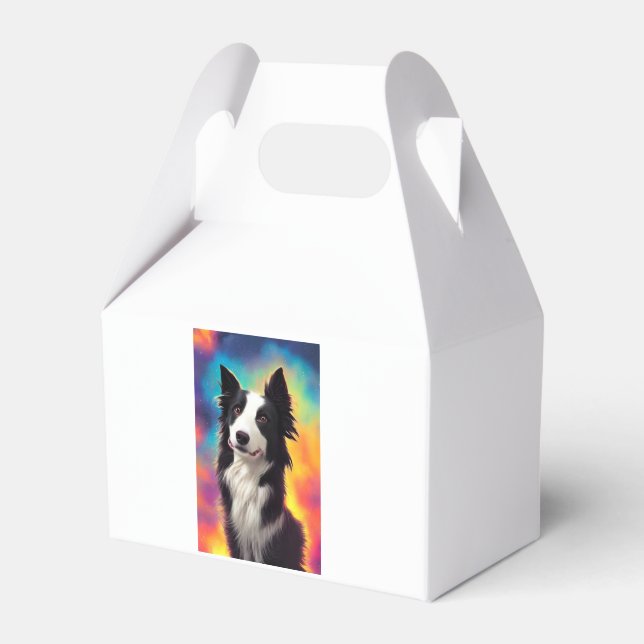 border collie rainbow bg favor boxes (Front Side)