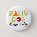 Border Collie Rally Dog Button at Zazzle